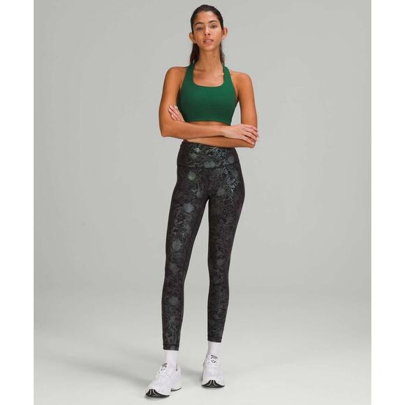 Lululemon Wunder Train Tight 25” Foil Size 8 Logo Flourish Black Iridescent Foil - Picture 3 of 15